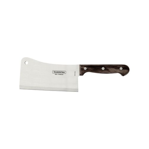 Hachuela Ancha Tramontina Polywood Con Lámina De Acero Inoxidable Y Mango De Madera Tratada Castaño 6"