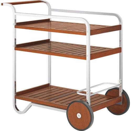 Carro De Servir Tramontina De Acero Inoxidable, Madera Jatobá Y Eco Blindage