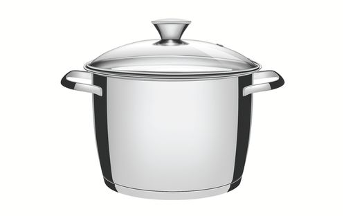 Olla Allegra Tramontina De Acero Inoxidable Con Fondo Triple Y Tapa De Vidrio De 22 Cm Y 5,5 L