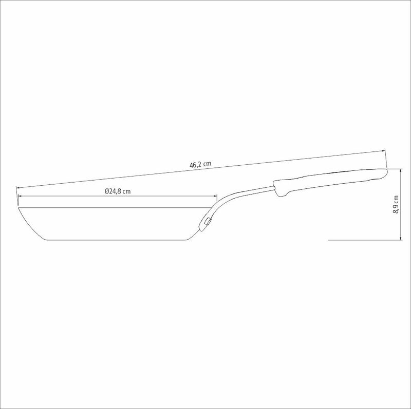 Sartén de hierro fundido de 24 cm - Precurada - Ajidiseño