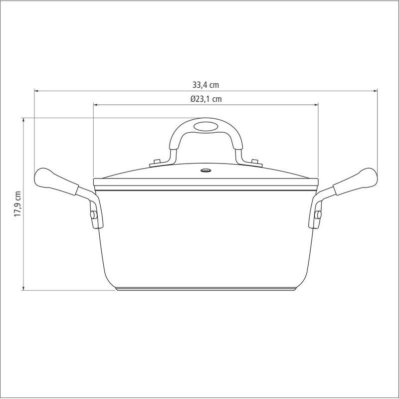 TRAMONTINA Mónaco - Batería de cocina de inducción (5 piezas)