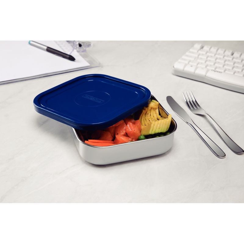 Lunchbox Infantil De Acero Inoxidable + Plástico - Apto Microondas Y Sin BPA ¡Comida Segura Para El Cole!