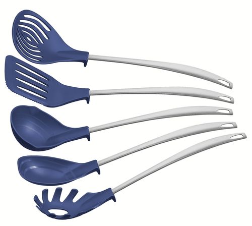 Juego De Utensilios Tramontina Movin En Nylon Azul 5 Piezas