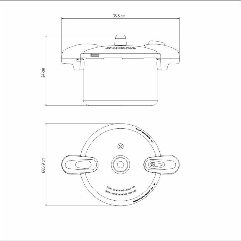 Olla de Presión Tramontina Valencia en Aluminio Pulido 24 cm 10 L