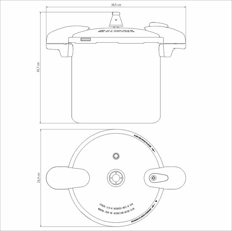 Olla de Presión Tramontina Valencia en Aluminio Pulido 24 cm 10 L - Casa  Tramontina