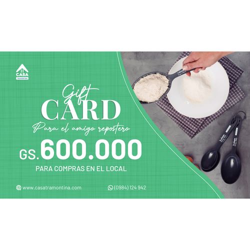 Gift Card Gs. 600.000 Para El Amigo Repostero