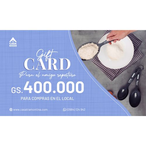 Gift Card Gs. 400.000 Para El Amigo Repostero