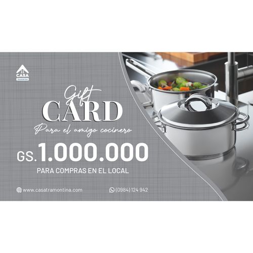 Gift Card Gs. 1.000.000 Para El Amigo Cocinero