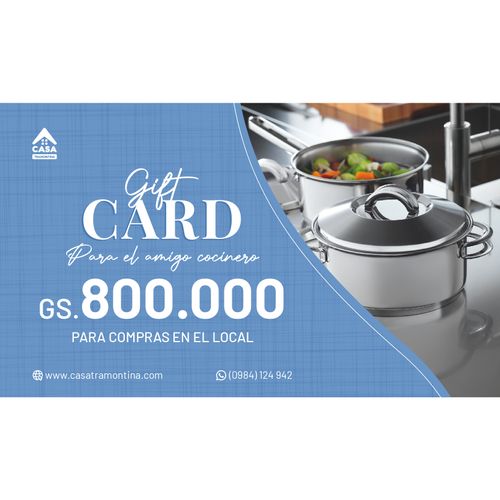 Gift Card Gs. 800.000 Para El Amigo Cocinero