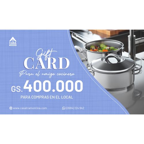 Gift Card Gs. 400.000 Para El Amigo Cocinero