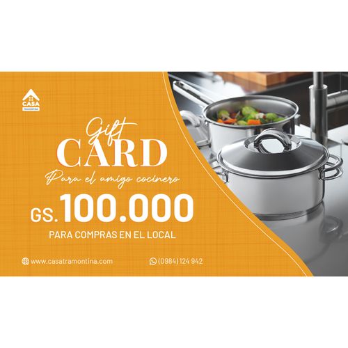 Gift Card Gs. 100.000 Para El Amigo Cocinero