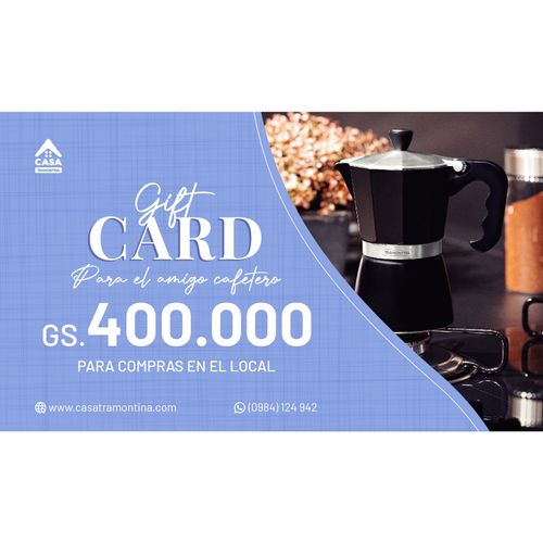 Gift Card Gs. 400.000 Para El Amigo Cafetero