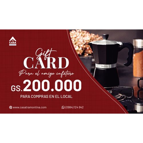 Gift Card Gs. 200.000 Para El Amigo Cafetero