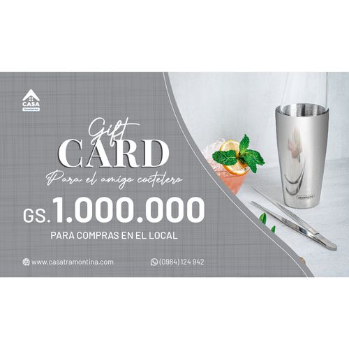 Gift Card Gs. 1.000.000 Para El Amigo Coctelero
