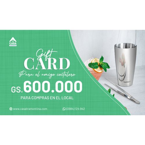 Gift Card Gs. 600.000 Para El Amigo Coctelero