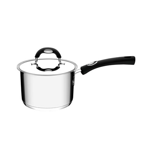 Cacerola Honda Con Mango Tramontina Solar Duo Silicone Triple Fondo De Acero Inoxidable 16 Cm 2,20 L