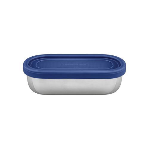 Contenedor Para Alimentos By Me De Acero Inoxidable Con Tapa Plástica Azul De 0,4 L Tramontina