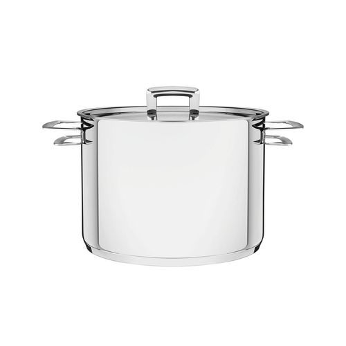 Cacerola Alta Tramontina Brava Triple Fondo De Acero Inoxidable 24 Cm 7,70 L