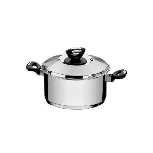 Cacerola Honda Tramontina Solar Baquelita Triple Fondo De Acero Inoxidable 20 Cm 3,60  L