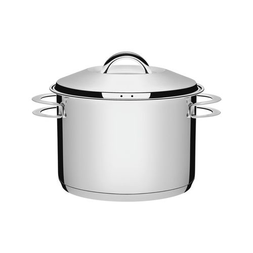Cacerola Alta Con Asas Tramontina Solar Triple Fondo De Acero Inoxidable 28 Cm 11,90 L
