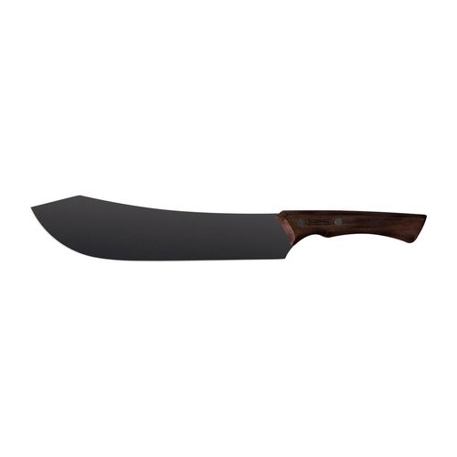 Cuchillo Para Carne Tramontina Churrasco Black Con Lámina De Acero Inoxidable Oscurecido Y Mango De Madera 10"