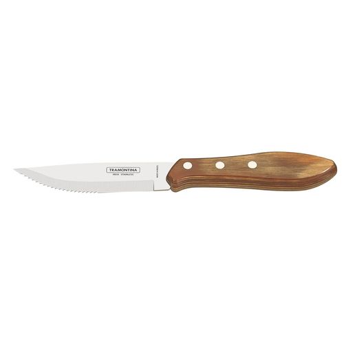 Cuchillo Para Asado Jumbo Forjado Tramontina Polywood Marron Claro (Docena)