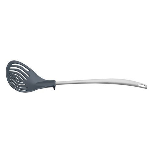 Espumadera Tramontina Movin En Nylon Gris Con Mango De Acero Inoxidable Gris