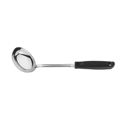 Cucharón Tramontina Utilita En Acero Inoxidable Con Mango De Polipropileno Negro