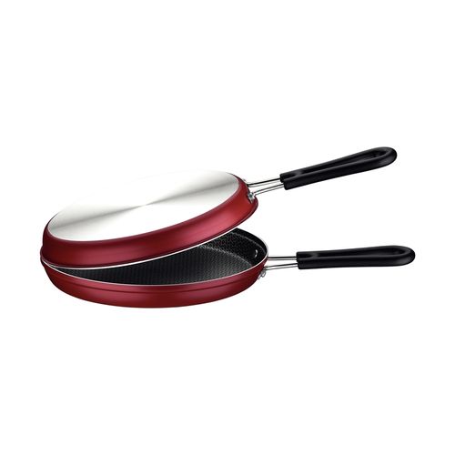 Omeletera Tramontina Loreto En Aluminio Con Revestimiento Interno Y Externo Antiadherente Rojo 20 Cm