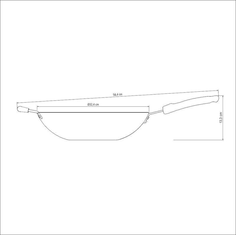 Tramontina 3ply Stainless Steel Wok 32cm345 Internalexternal Diameter Capacity 52 Liters 32 Cm Wok S 58258368