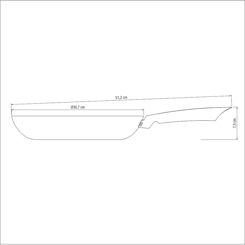 Sartén Tramontina Trento en Hierro Esmaltado con Revestimiento Interno con  Antiadherente Starflon Excellent 30 cm 3 L