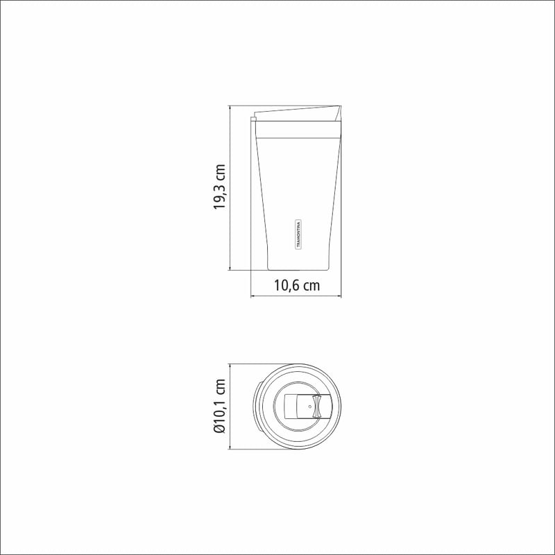 Vaso Térmico Tramontina Exata en Acero Inoxidable Azul con Tapa 550 ml -  Tramontina Store