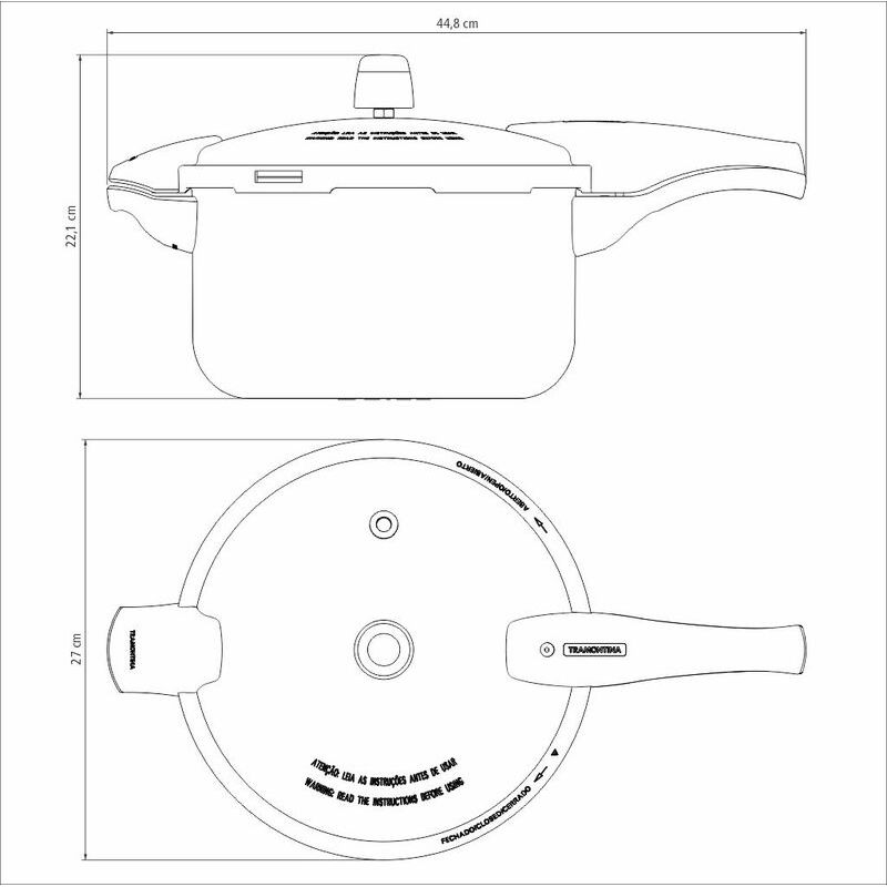 Tramontina Olla De Presión 10 Litros Aluminio Pulido 24 Cm