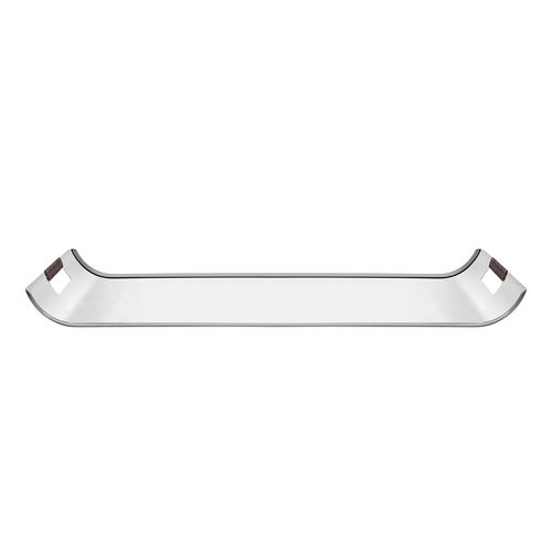 Bandeja Tramontina Quadrata Rectangular De Acero Inoxidable Con Asas De Polietileno 51x36 Cm