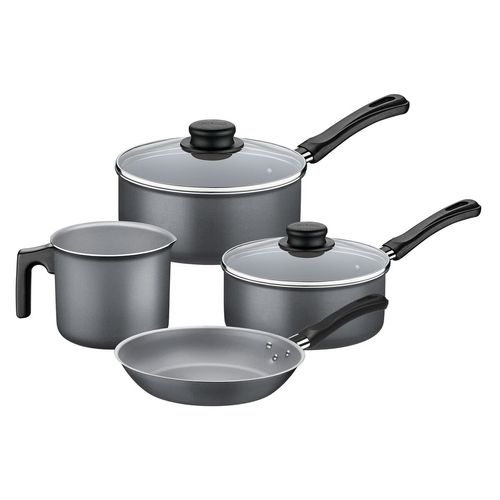 Juego De Ollas Tramontina Caribe Gris 4 Piezas