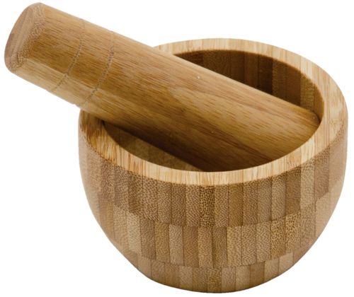 Pilón Y Mortero Tramontina De Bambú Natural