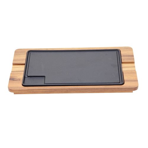 Mix Grill Rectangular Con Rebajo Para Asado 48x48 Cm