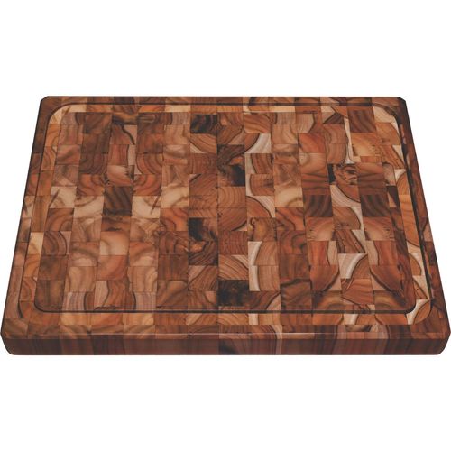 Tabla De Corte Para Asado Tramontina Rectangular En Madera Teca Con Acabado Barnizado 50x38 Cm