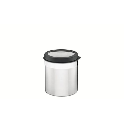 Contenedor Tramontina Cucina De Acero Inoxidable Con Tapa Plástica Negra Y Visor 12 Cm 1,5 L