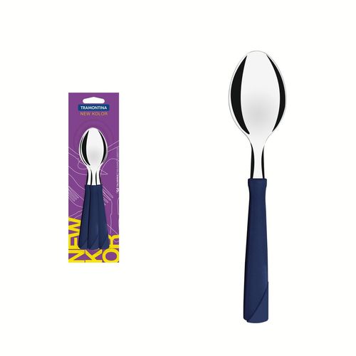 Juego De Cucharas De Mesa Tramontina New Kolor Azul 3 Piezas