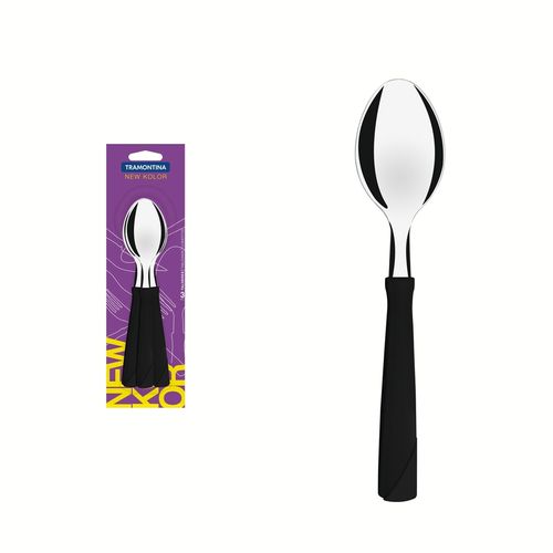 Juego De Cucharas De Mesa Tramontina New Kolor Negro 3 Piezas