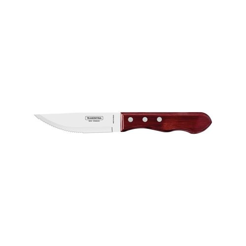 Cuchillo Para Asado Jumbo 5" Tramontina Polywood Bordo (Docena)