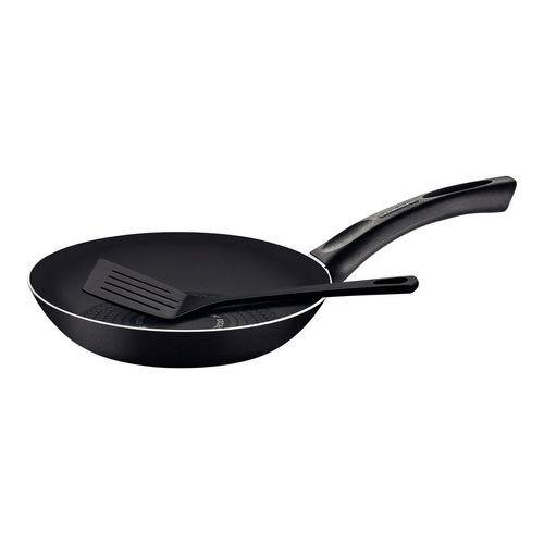Sartén Tramontina Paris Starflon Excellent Negro Con Espátula De 24 Cm 1,2 L