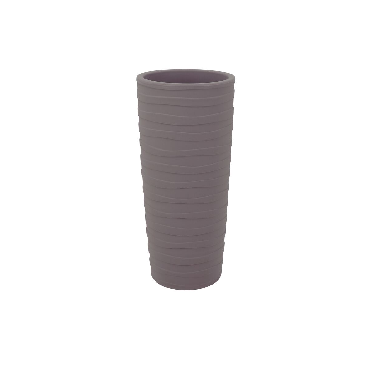 Maceta Cuadrada Strata Lazio 32 Cm | Gris | Plástico Resistente | Interior Y Exterior