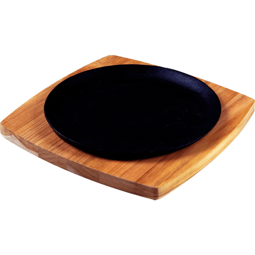 Mix Grill Redondo Tramontina De Madera Con Hierro Fundido