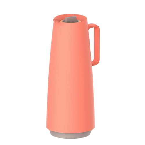 Jarra Térmica Tramontina Exata En Plástico Rosa Coral Con Ampolla De Vidrio 1 L