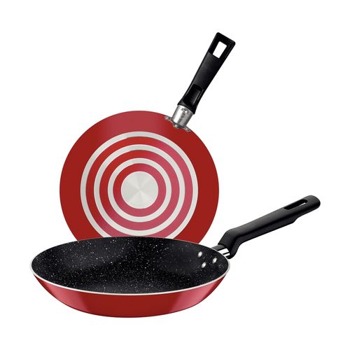 Juego De Sartenes Tramontina Roch Granito Starflon Max Rojo 2 Piezas