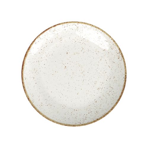 Plato Raso Tramontina Rústico Marrón En Porcelana Decorada 25 Cm