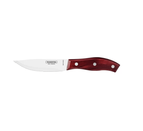 Cuchillo Para Asado Curvo Jumbo Polywood Tramontina Bordo (Docena)