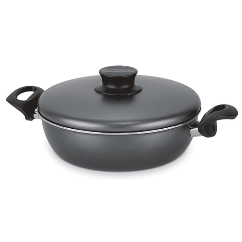 Sarten Con Asas Y Tapa Teflonada Paris 26 Cm Negro